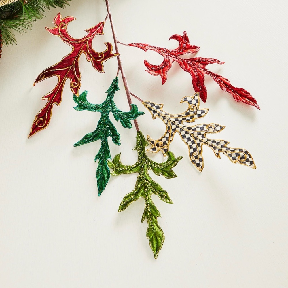 COPY - COPY - MacKenzie-Childs
26" Christmas Magic Leaf Spray. 
Brand new never…